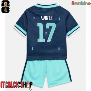 Germania Florian Wirtz #17 Seconda Maglia Bambino Mondiali 2026 Manica Corta (+ Pantaloni corti)